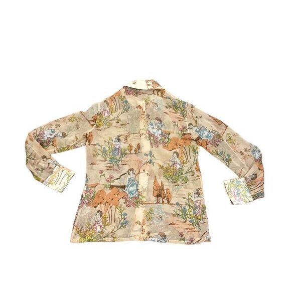 Vintage loubella extendables 1970s dagger collar blouse - Picture 7 of 7